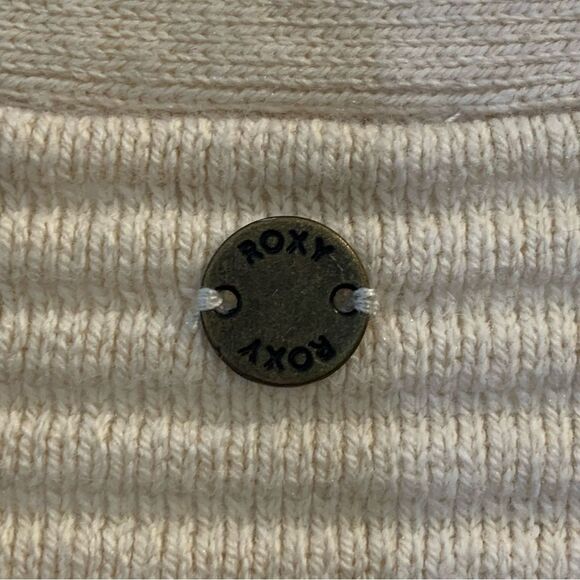 Roxy Above The Sun Colorblock Chunky Ribbed Knit Oversized Cardigan Sweater XS - Picture 6 of 11